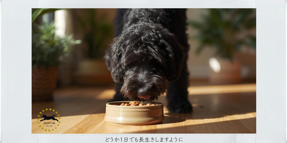 ウェットフードを食べる犬