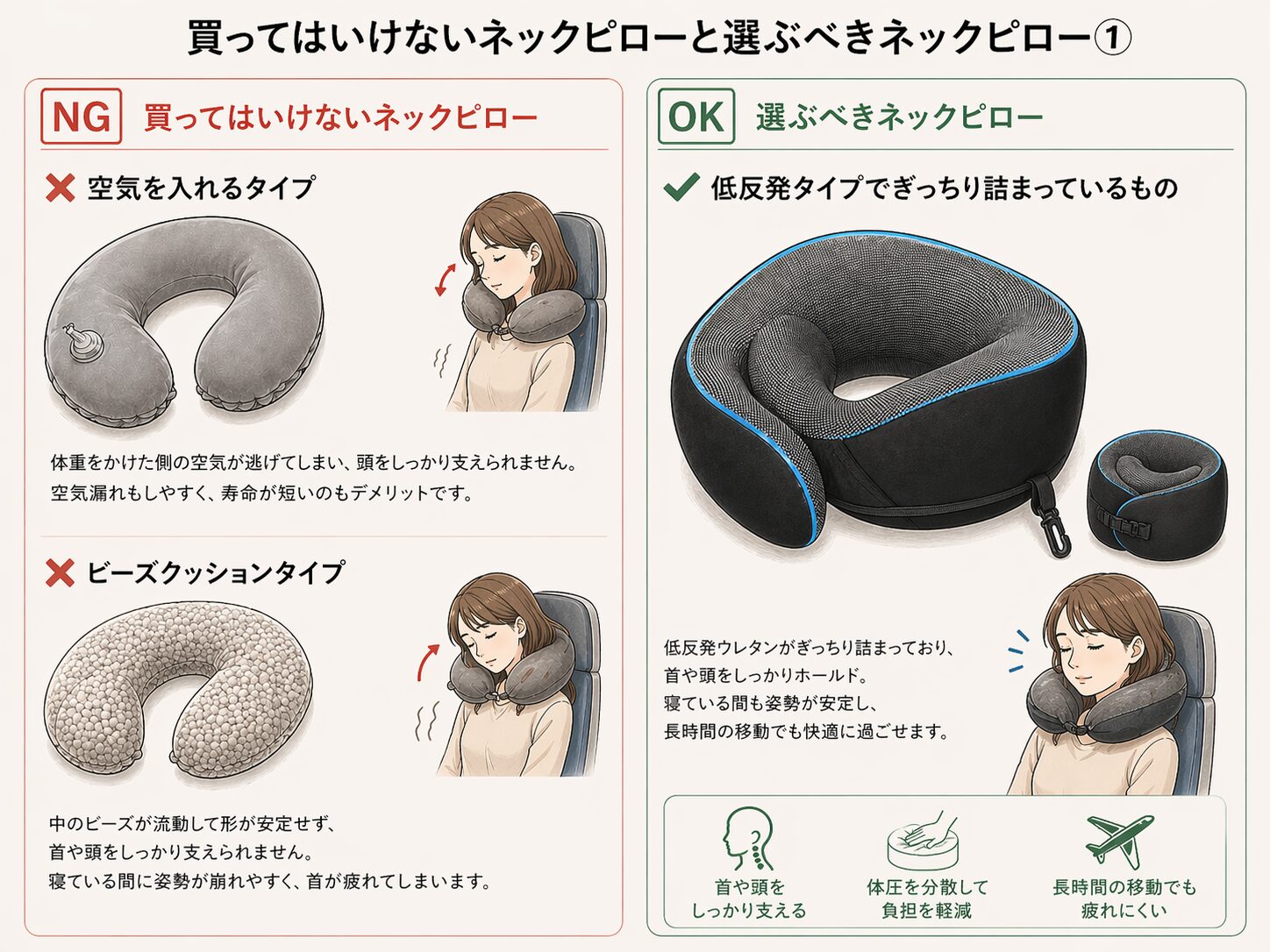 ネックピローの選び方ガイド