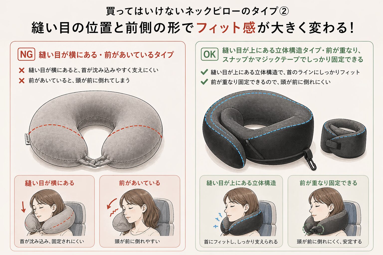 ネックピローの正しい使い方