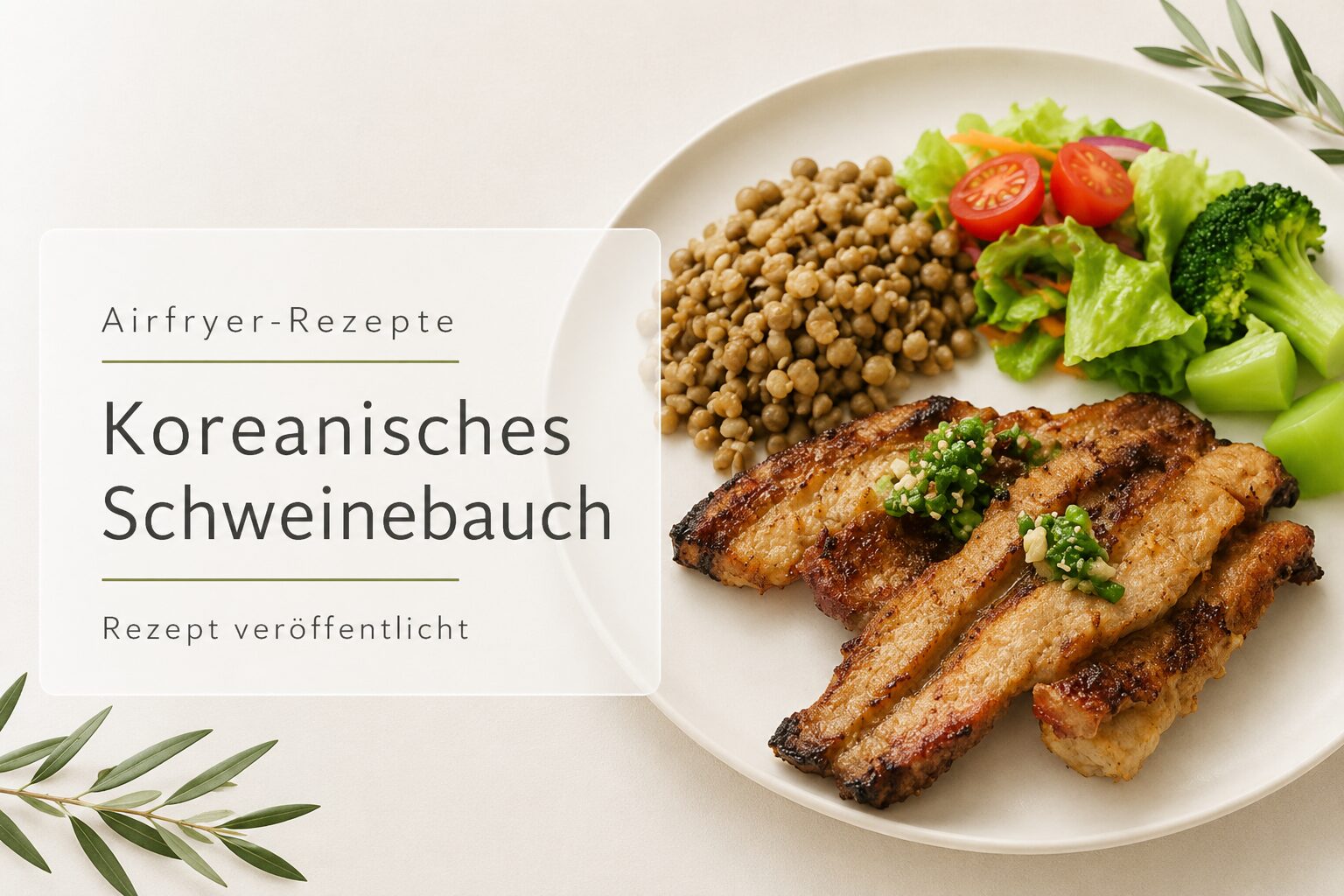Koreanischer Schweinebauch ohne Zucker aus der COSORI Heißluftfritteuse