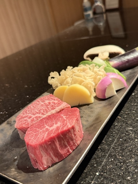 熱海パールスターホテル 鉄板焼きコース 和牛 食材