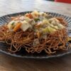 エアフライヤーで作った皿うどん（かた焼きそば）の完成写真